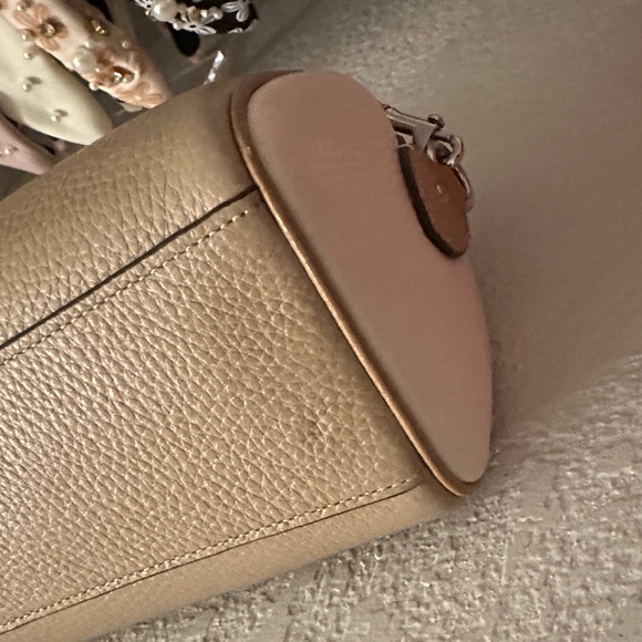 Coach Beige Leather Satchel - Picture 10 of 16